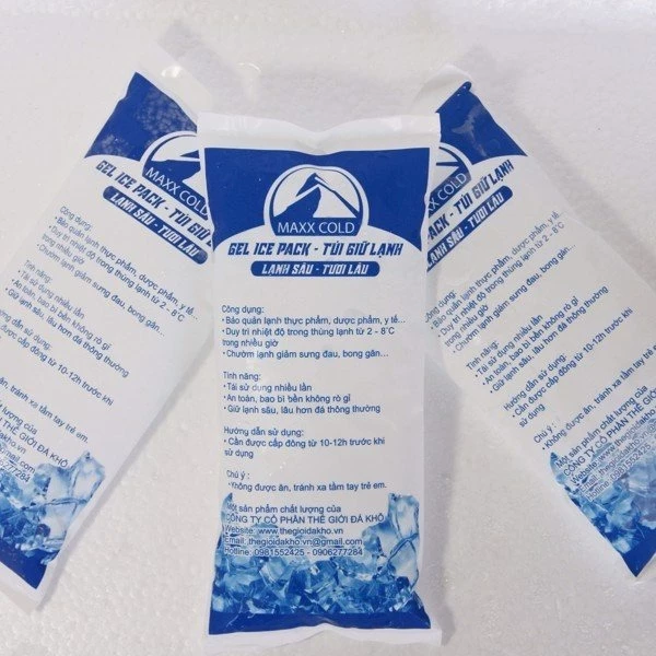 Túi Gel Đá Khô KAW MAXX COLD Dùng Cho Áo Điều Hòa, Giữ Lạnh, Làm Mát, Bảo Quản Thực Phẩm