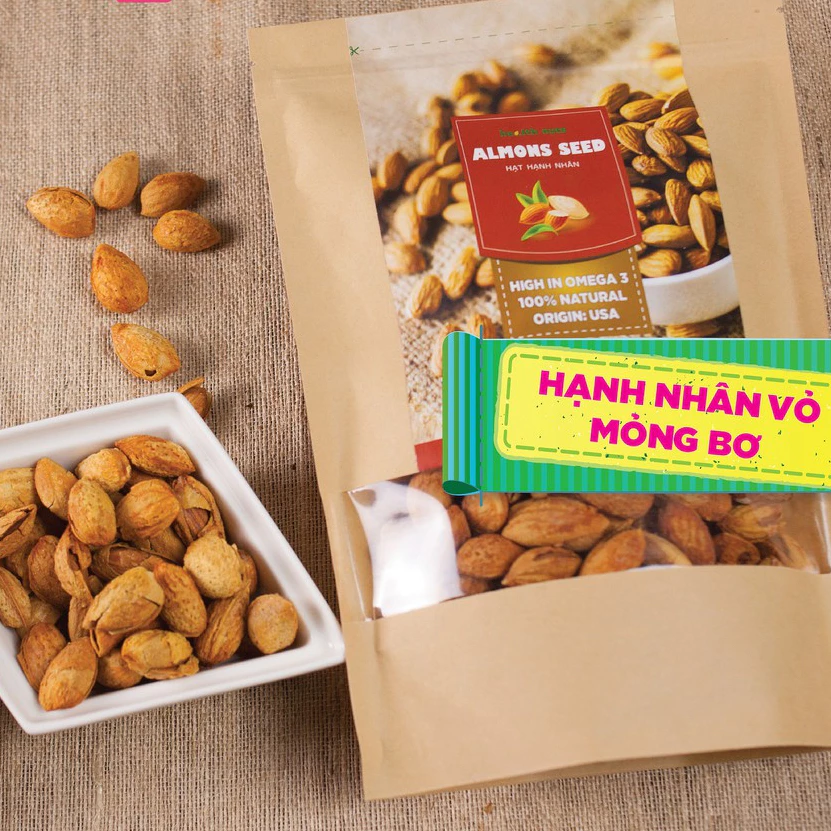 hạnh nhân vỏ mỏng sấy bơ