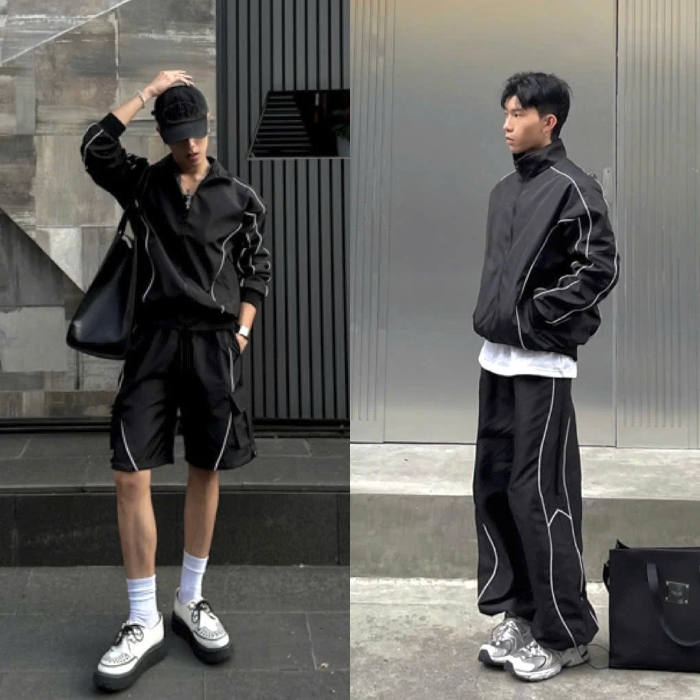 Set bộ Áo khoác dù FAFIC Nylon Track áo jacket dù 2 lớp chất dày dành cho nam nữ FAFIC STUDIO