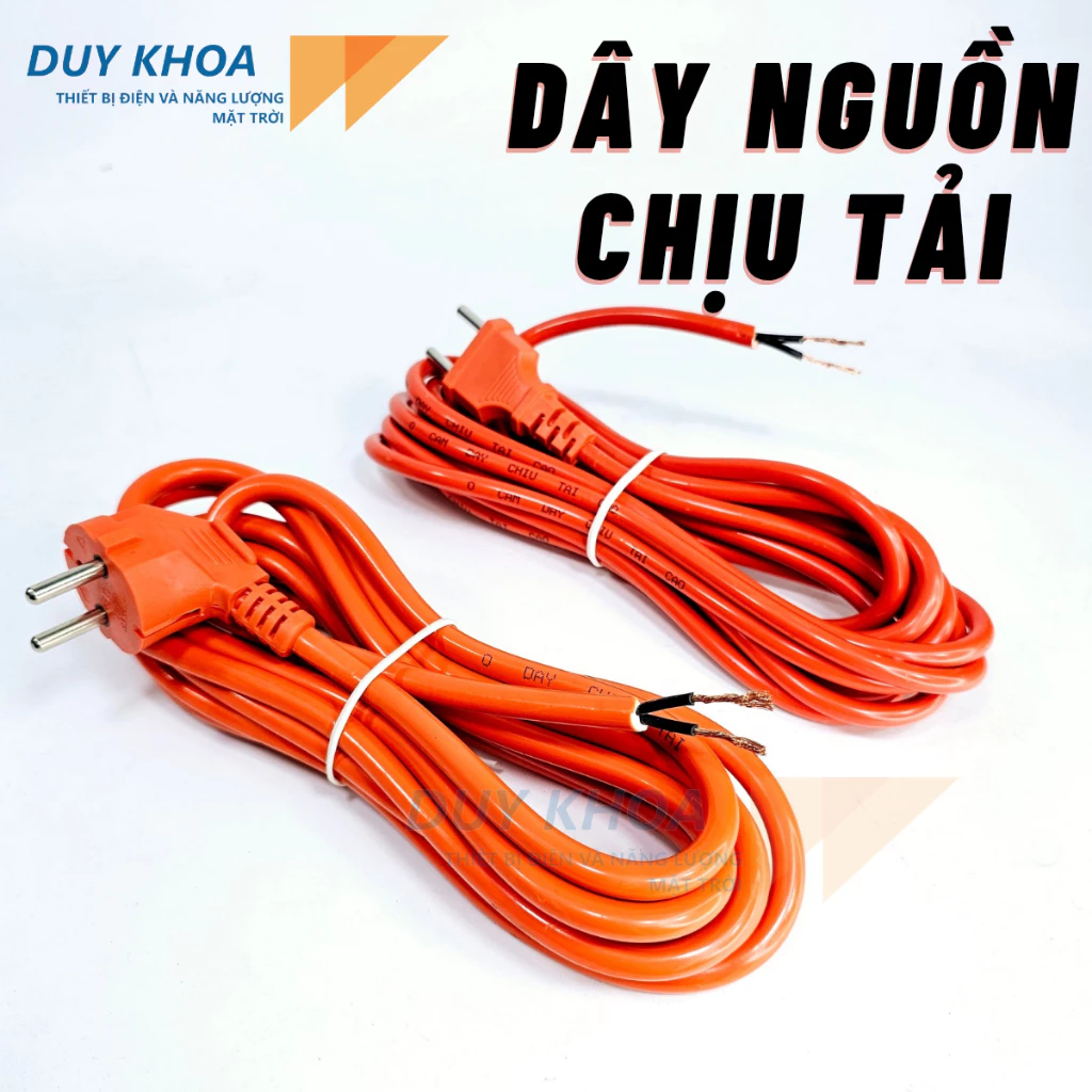 Dây điện chịu tải có 2 lớp vỏ bọc cứng cáp màu cam chịu tải Vina