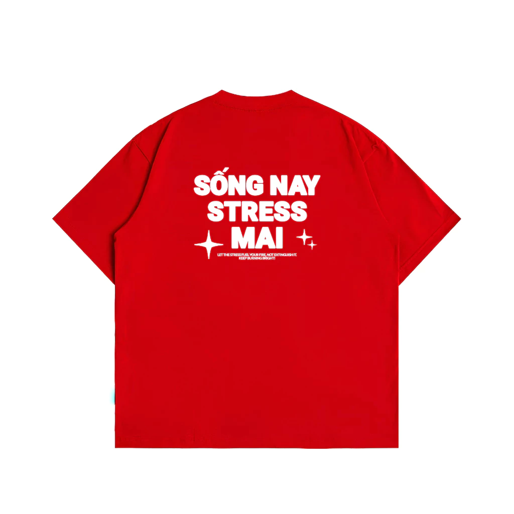 Áo thun unisex STRESS MAI phông tay lỡ nam nữ form rộng Local Brand, chất cotton 250gsm