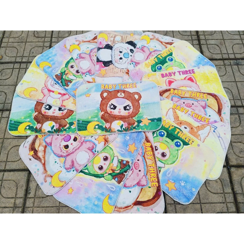 Thảm Lau Chân Baby Three Thấm Hút Nước, Chống Trơn Trượt Thảm Chân Decor Phòng Ngủ, Phòng Khách Đẹp