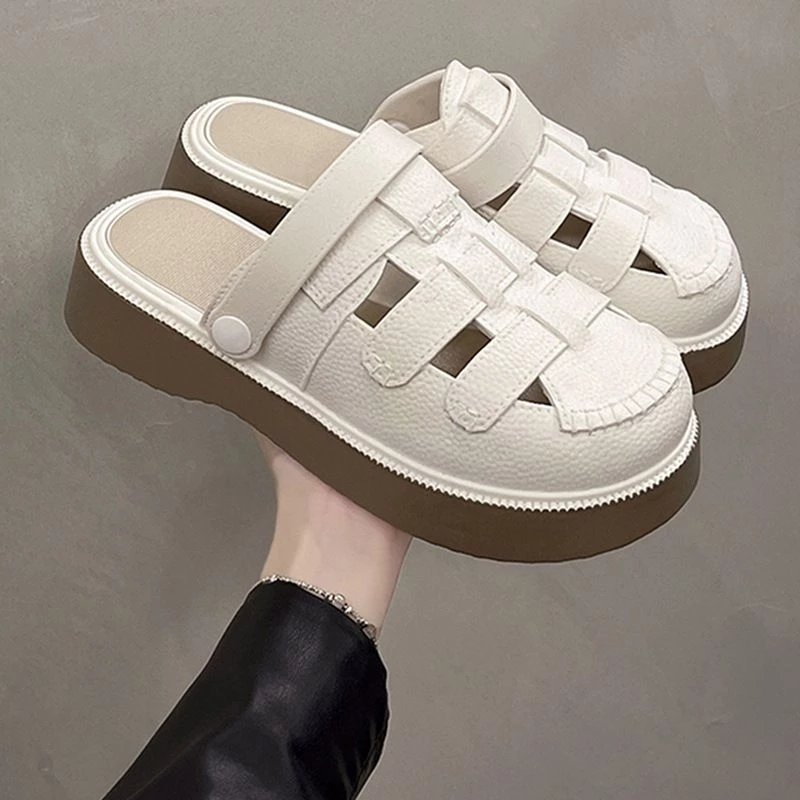 Dép sục rọ đế 3cm chất liệu nhựa dẻo chống nước có 2 màu dễ đi đi được 2 kiểu HM100