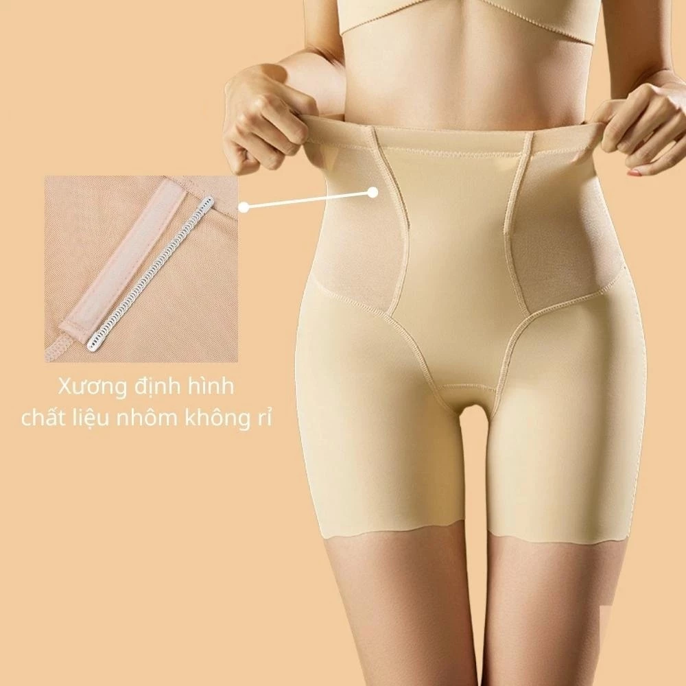 Quần Đùi Gen Bụng Tàng Hình Chất Su Có Thanh Chống Cuộn viền gợn sóng QT485