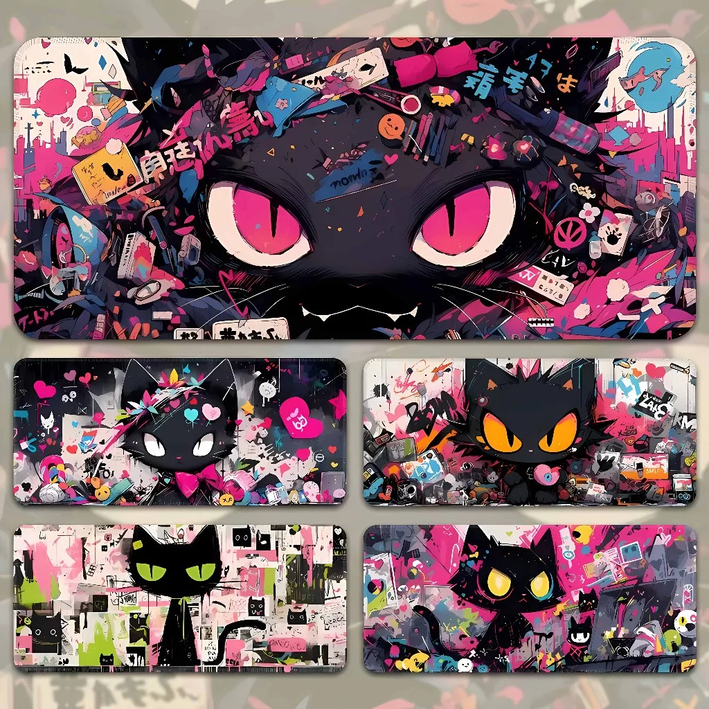 Mèo Graffiti - Lót chuột ,bàn phím máy tính Anime Cỡ Lớn đa dạng mẫu mã
