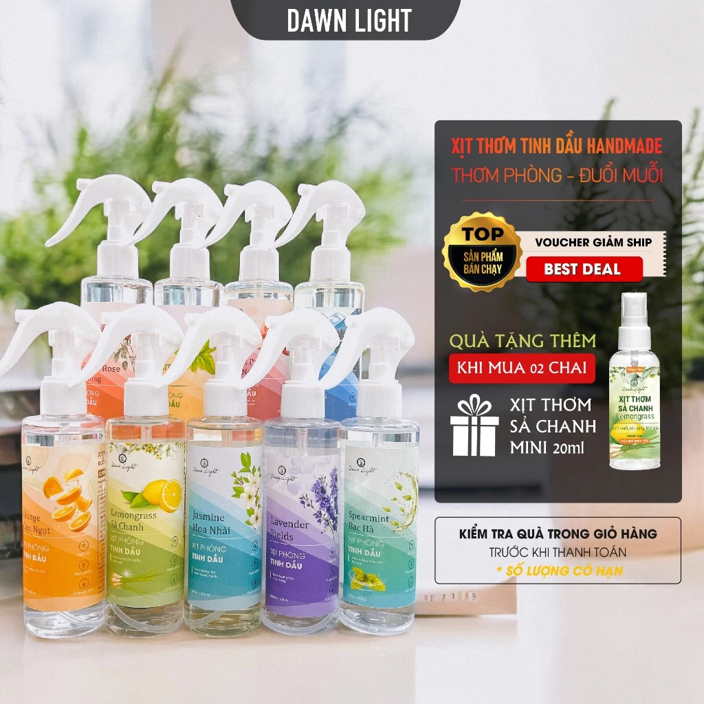 Chai Xịt Phòng Khử Mùi Ô Tô Xe Hơi Xe Dịch Vụ Quà Tặng Dawn Light XXE