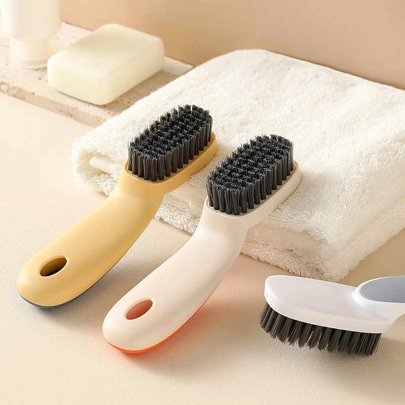 Bàn Chải Cầm Tay, Chất Liệu Nhựa Lông Cứng Cọ Chà Giày Dép Có Lỗ Treo