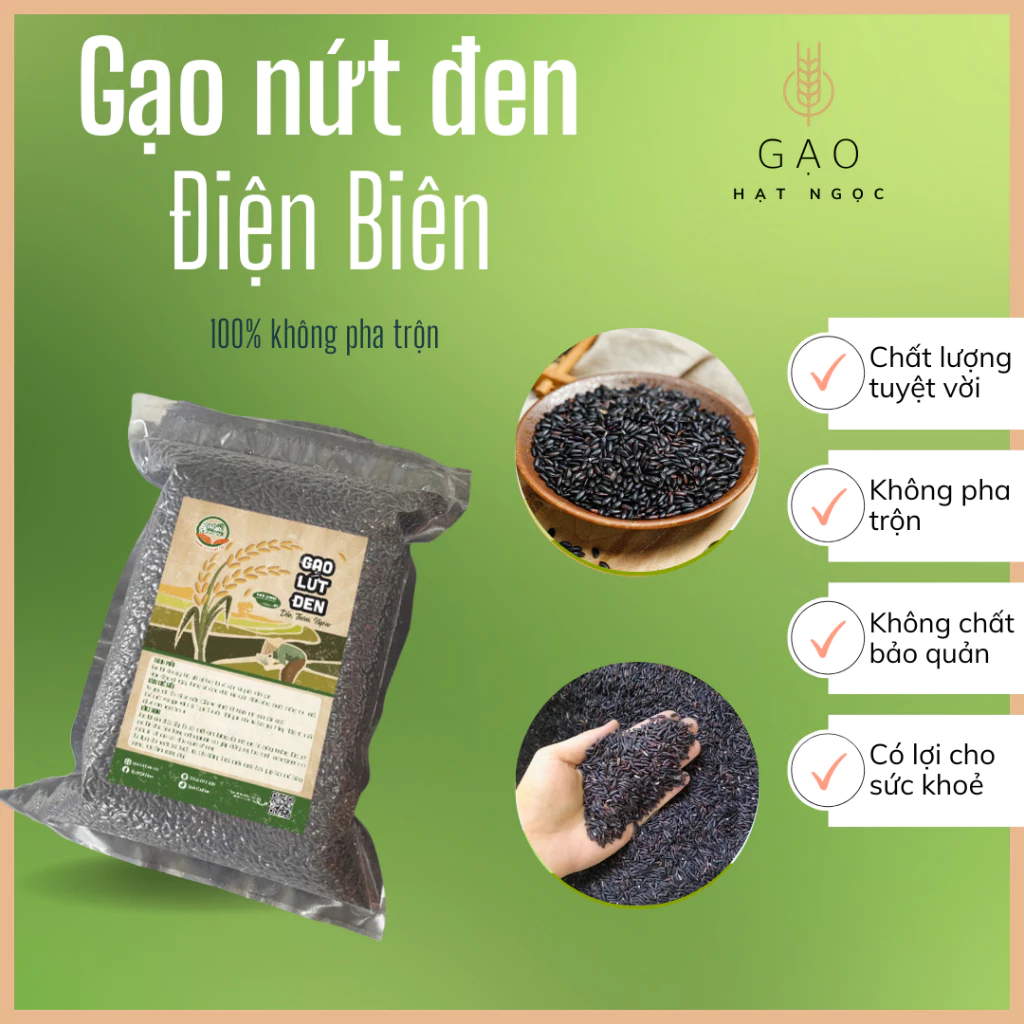 [Chính Hãng cao cấp] Gạo Lứt Đen Điện Biên không pha trộn gạo chất lượng cao đã chọn lọc hàng chuẩn cao cấp nhất