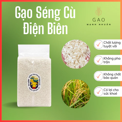 [Chính Hãng ] Gạo Sén Cù thơm ngon số 1 Điện Biên, hàng thơm ngon dẻo từng hạt gạo chuẩn cao cấp