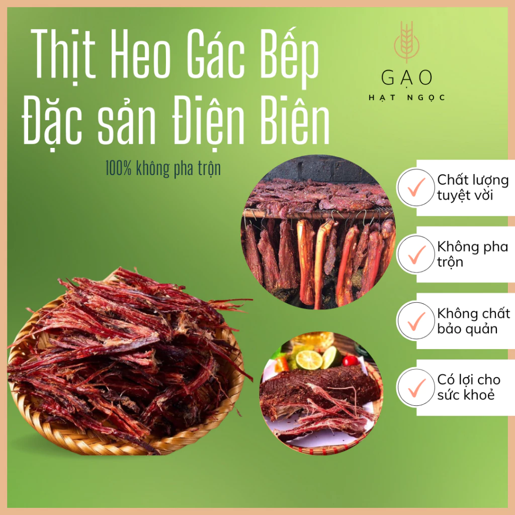 ( Hàng chính hãng đặc sản Điện Biên) thịt lợn ba chỉ gác bếp hàng chuẩn cao cấp