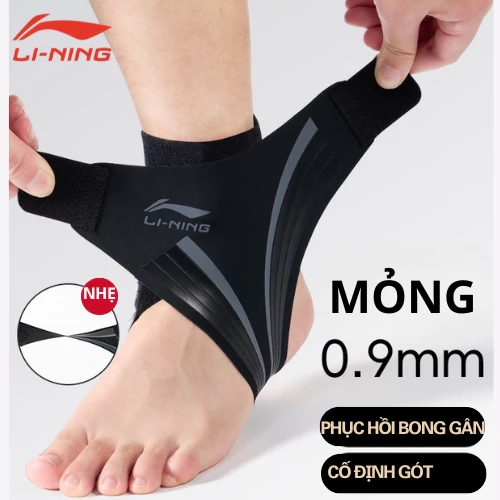 Băng quấn cổ chân mỏng nhẹ Shiwei Li-ning cao cấp, tự do điều chỉnh áp suất 2 chiều bảo vệ cổ chân SP048