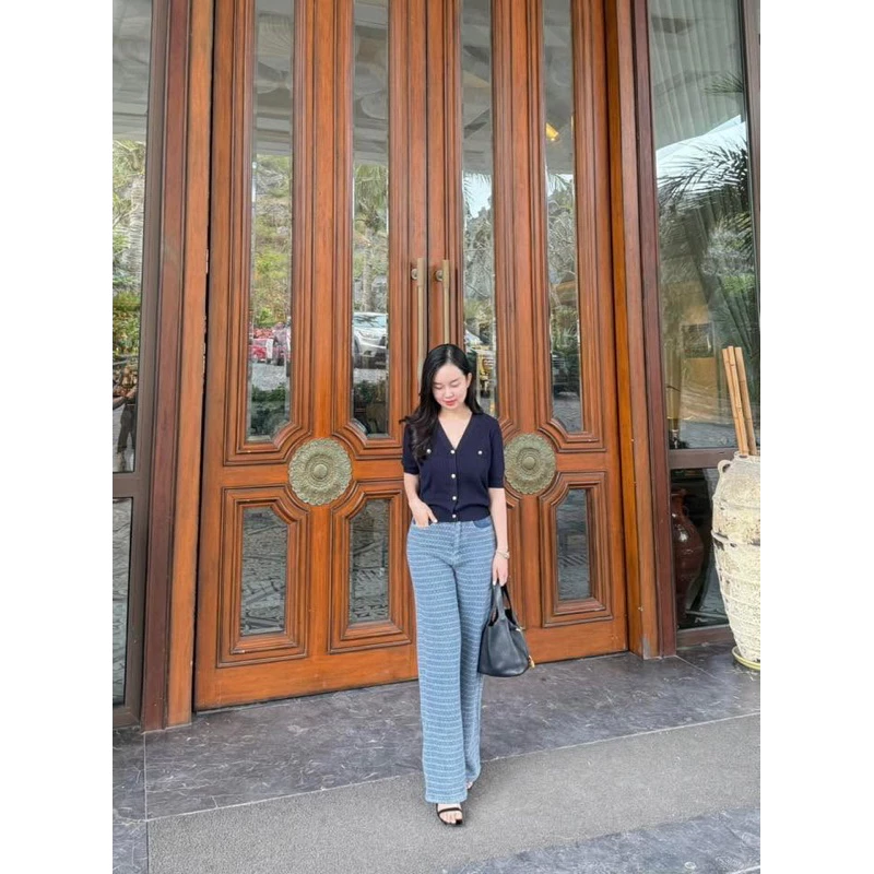 [45-70kg] Quần denim dệt ống rộng - ALISA