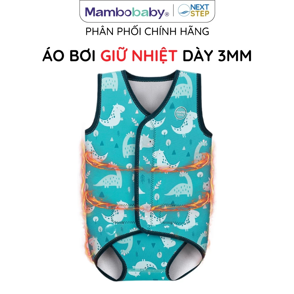 Áo bơi giữ nhiệt cho bé sơ sinh Mambobaby chất liệu cao su dày 3mm giữ ấm độ tuổi từ 1 đến 30 tháng