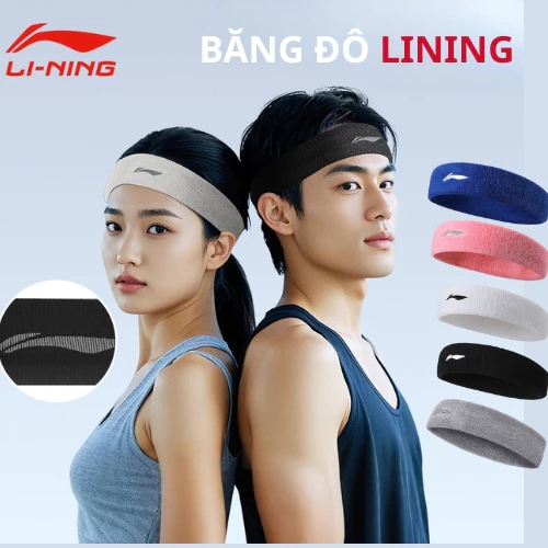 Băng đô thể thao nam nữ Shiwei Li-ning cao cấp, thấm hút mồ hồi thoáng khí không gây hầm bí SP41