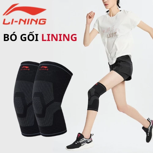 Bó gối thể thao đàn hồi chống trượt Shiwei Li-ning cao cấp, thiết kế vải tổ ong thoáng khí LQAM807