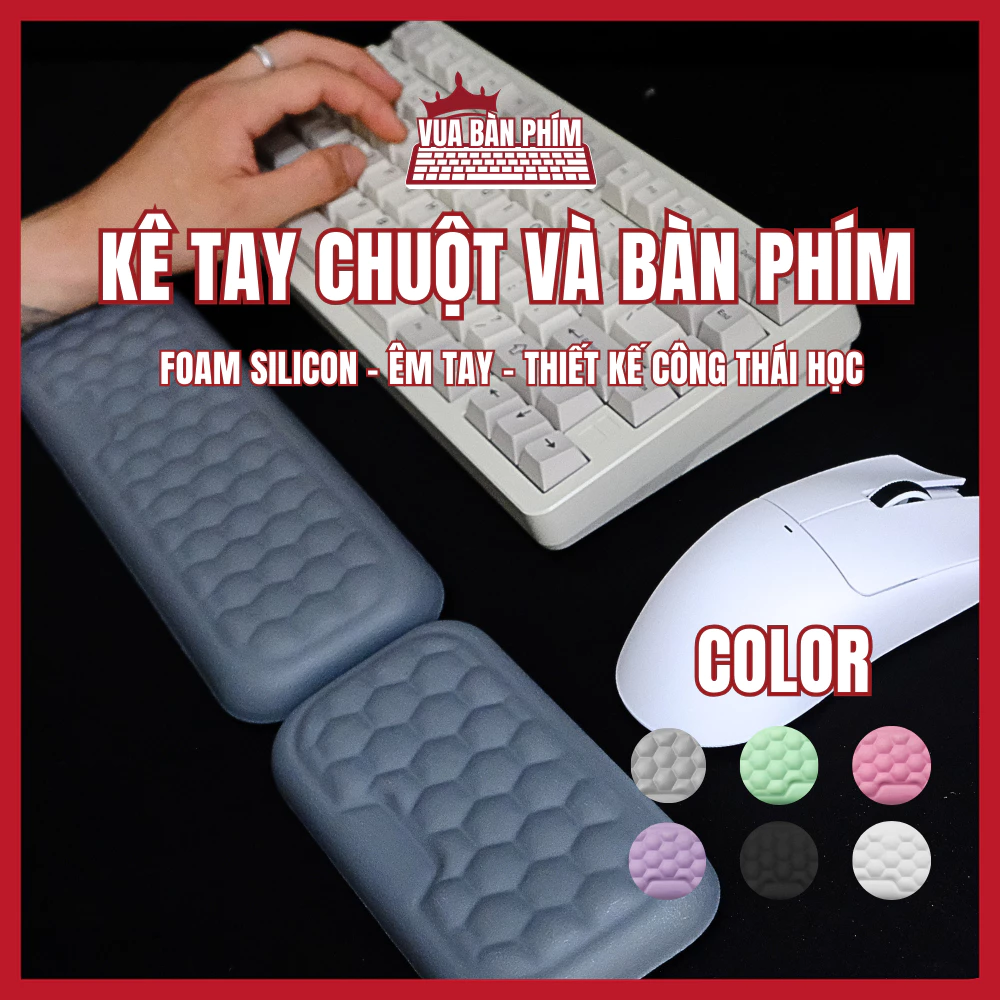 Miếng kê tay bàn phím | kê tay chuột cao cấp đệm cao su non, kích thước 36/44cm siêu êm ái, chống mỏi,chống đau cổ tay