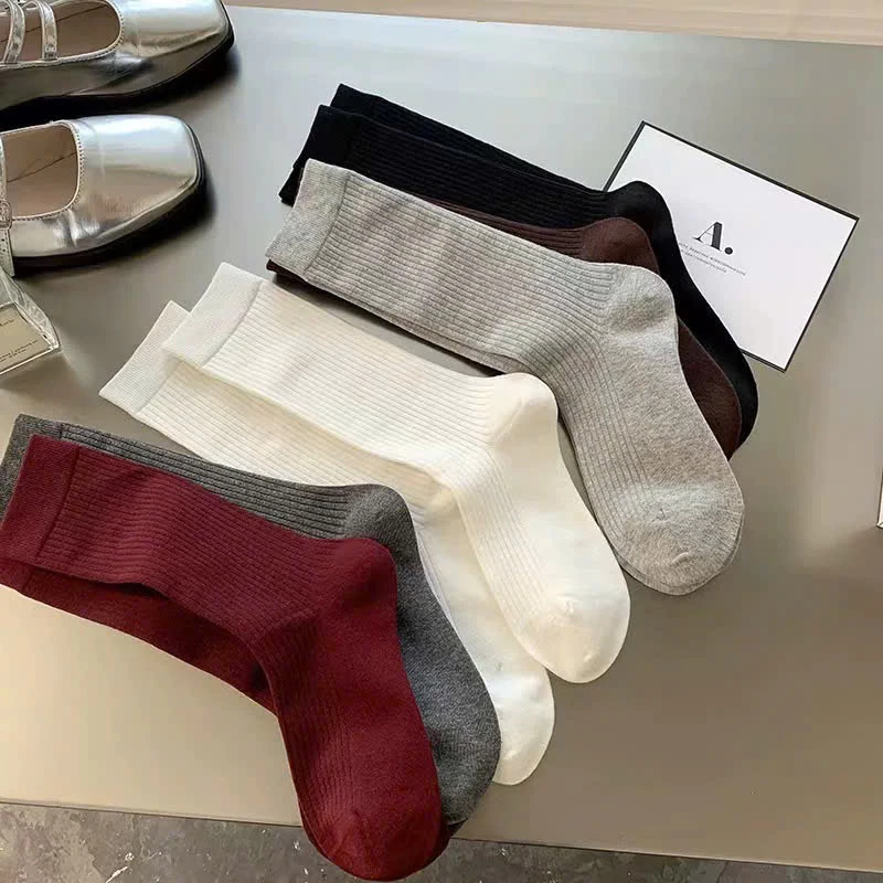 Tất cotton unisex cổ vừa êm ái thoáng mát thấm hút mồ hôi đủ màu