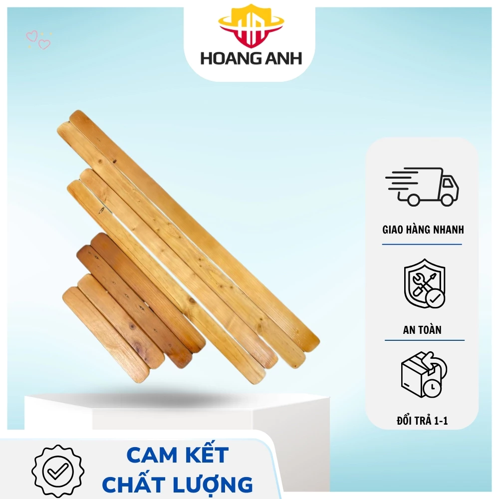 Bộ 8 thanh nẹp gỗ cấp cứu, sơ cứu thương y tế, ván gỗ tráng mịn