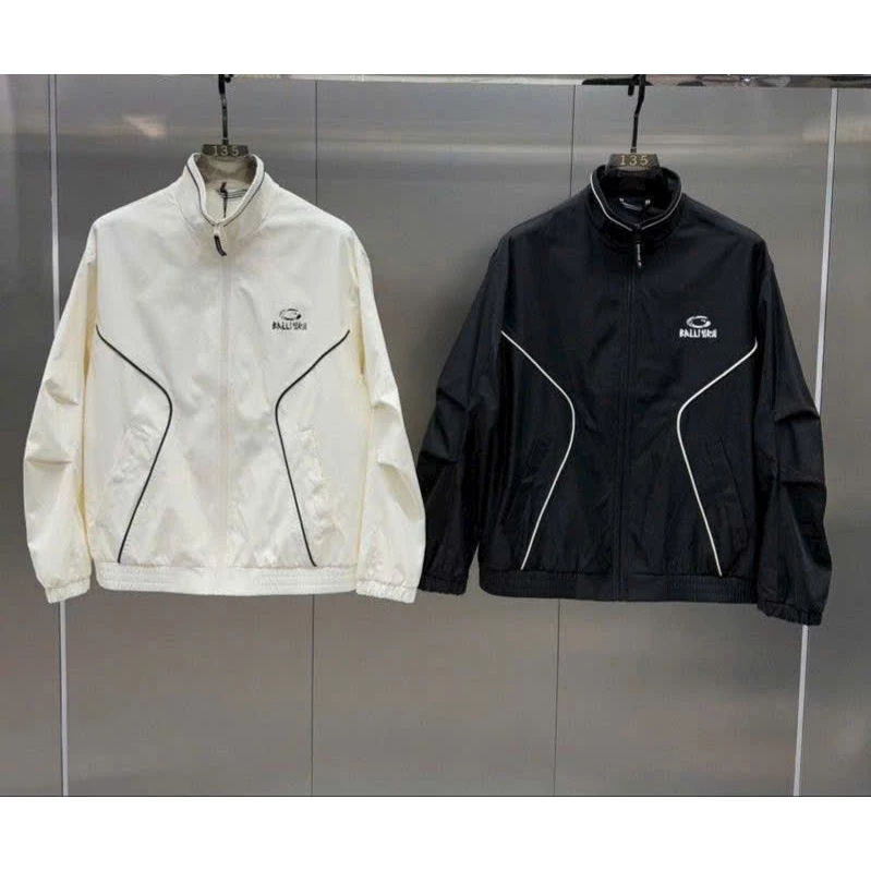 Áo Khoác Dù Gió Nam Nữ Unisex BALLMIRM 2 Lớp Kiểu Bomber Zip Form Rộng Chống Nắng Top Jacket - Thể thao Đi Phượt