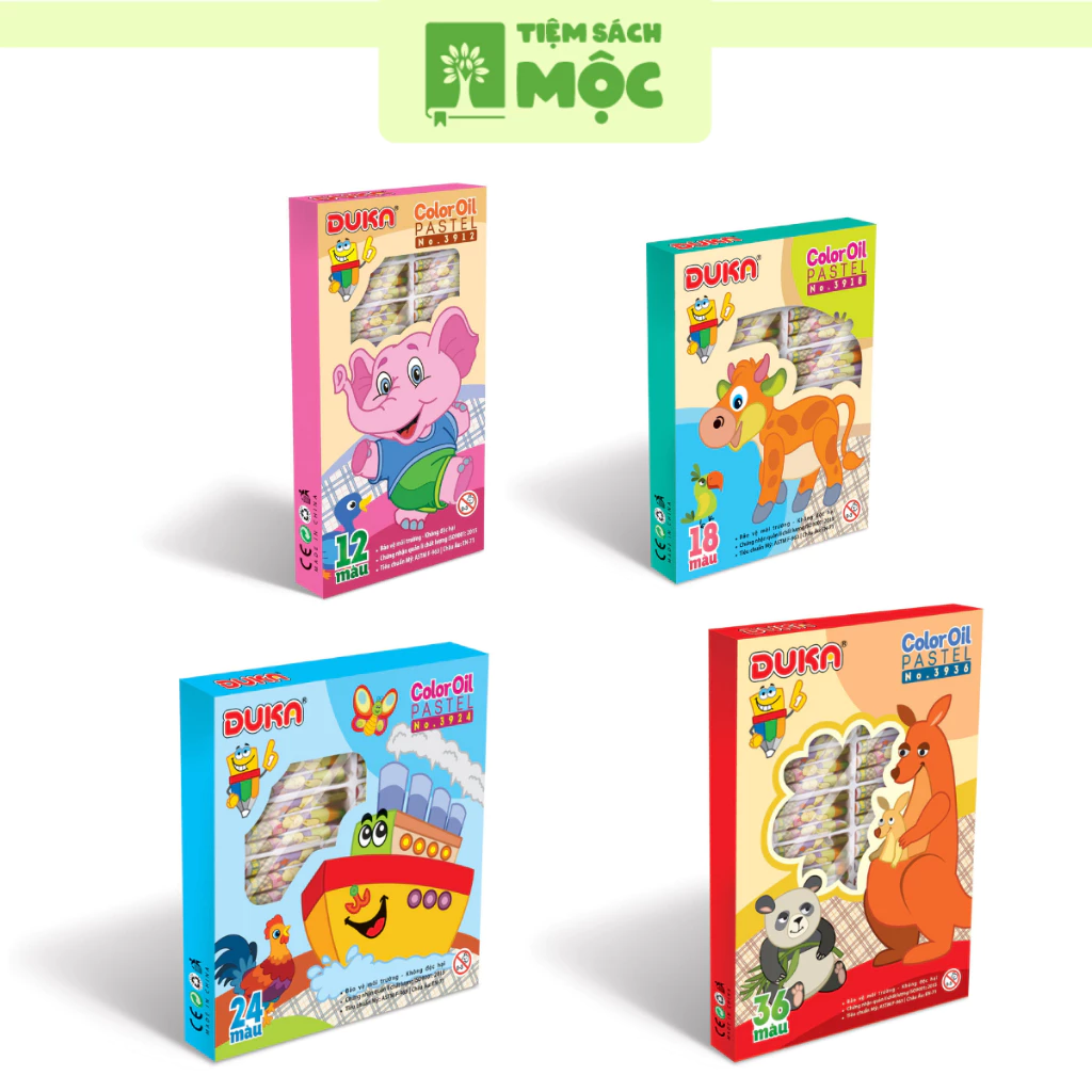 Văn Phòng Phẩm DUKA: Bút Sáp Dầu - Hộp Giấy
