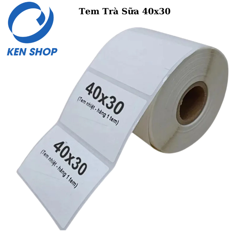 Giấy In Tem Trà Sữa 40x30 - In Rõ Nét, Siêu Dính, Tiết Kiệm Chi Phí