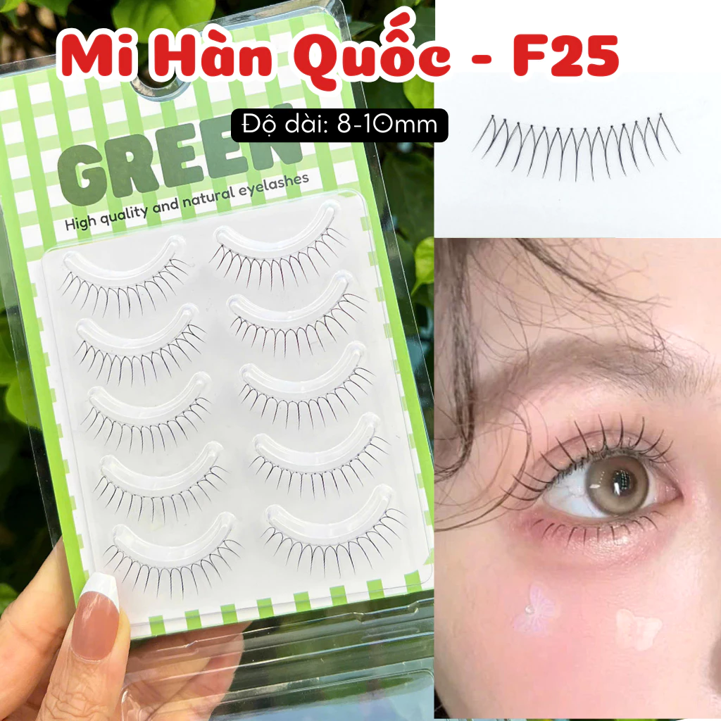 Mi Giả Hàn Quốc Tự Nhiên Gân Trong Mẫu F25 5 Cặp Cao Cấp Thuỷ Mi