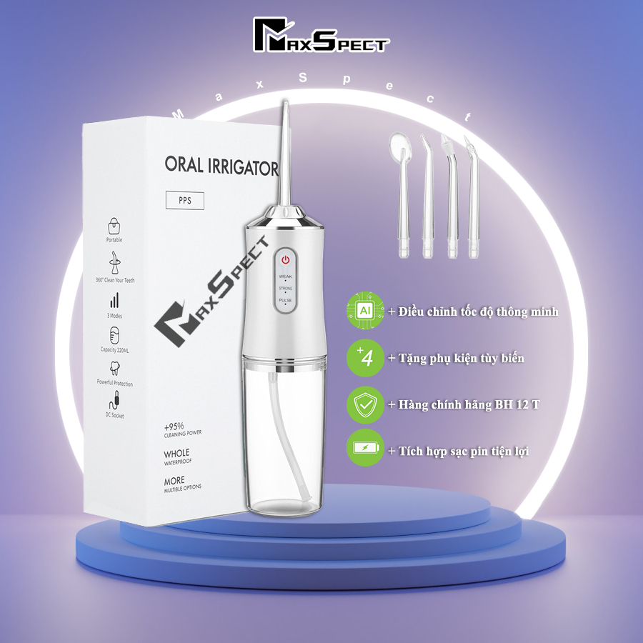 Máy Tăm nước MaxSpect Oral Irrigator cao cấp vệ sinh răng miệng tiện lợi cho…