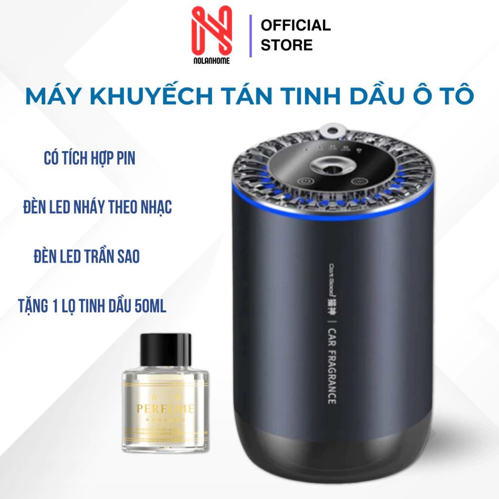 Máy Khuếch Tán Tinh Dầu Tự Động , Phun Thông Minh, Đèn LED Trần Sao cao cấp, Tặng kèm tinh dầu cực xịn