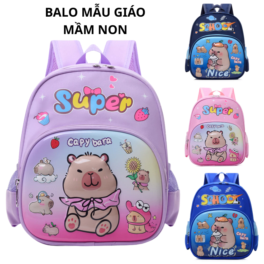 Balo cho bé mầm non  ,Ba lô Mẫu Giáo Nhà Trẻ cho BÉ TRAI và BÉ GÁI mẫu hình Đôremon đáng yêu