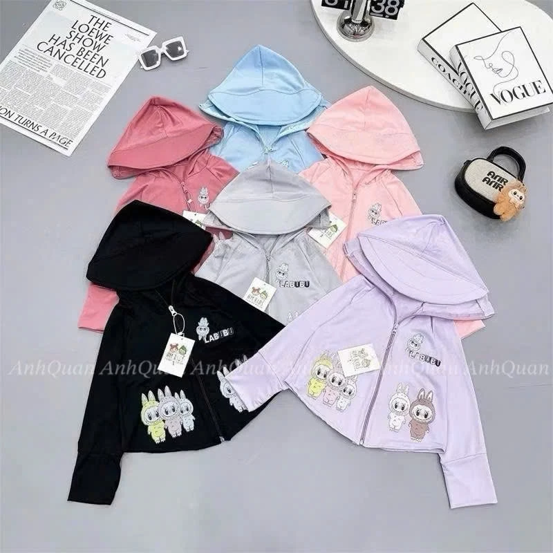 Áo Khoác Chống Nắng Cho Bé Kiểu Dáng Cánh Dơi Vải Thun Lạnh Mềm Mát,Chống Tia UV