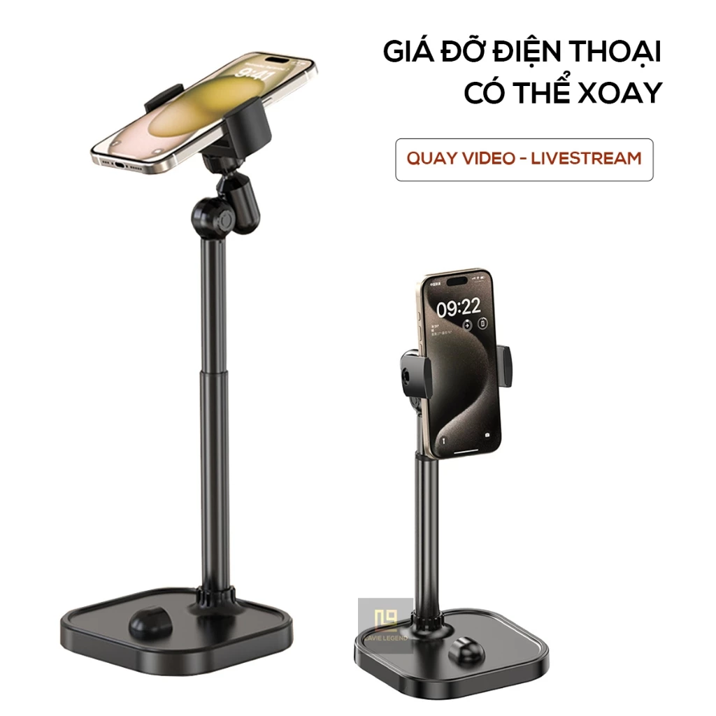 Giá đỡ điện thoại, kẹp điện thoại Livestream G8 tùy chỉnh cao độ, góc quay, video call,.. đỡ điện thoại để bàn