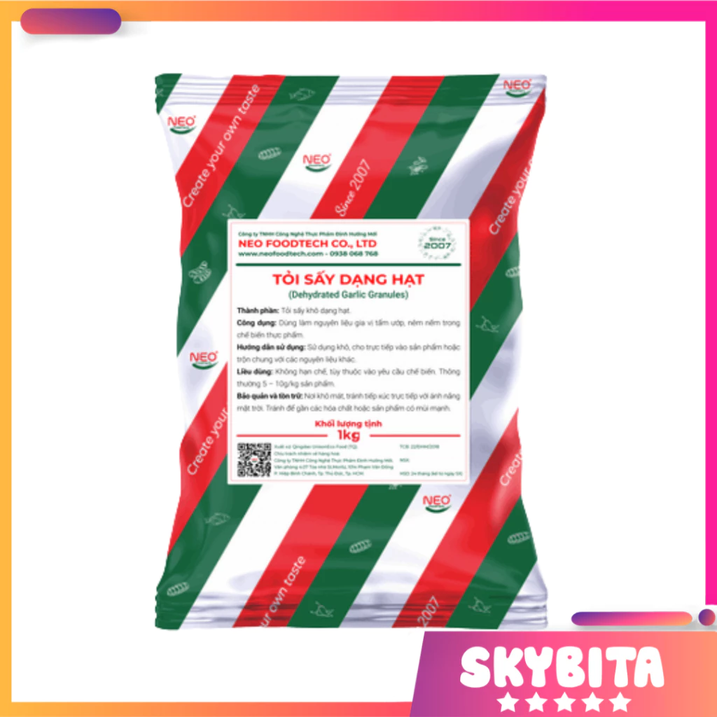 Bột Tỏi Nguyên Chất Dạng Hạt , Tỏi Sấy 1KG