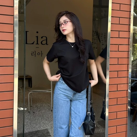 Áo Thun Trơn Baby Tee REDE AT6 Chất Cotton Ngắn Tay Co Giãn Freesize Dưới 58kg Đa Dạng Nhiều Màu