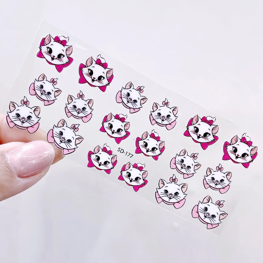 Sticker Dán Móng Mẫu Mèo Marine, Hello Kitty, Kuromi, Melody, Sóc Nâu Dán Nail Mùa Hè Tiện Lợi
