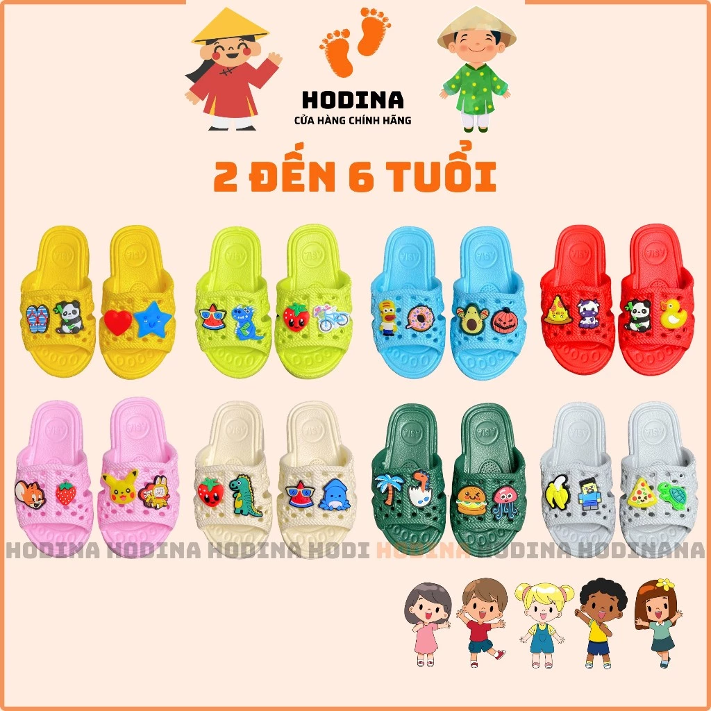 Dép Tổ Ong Cho Bé Dép Cho Bé Trai Bé Gái Gắn Sticker Siêu Nhẹ Siêu Mềm Cao Cấp
