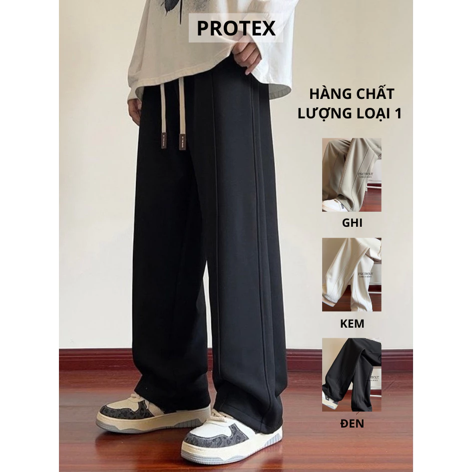 HÀNG LOẠI 1 QC Quần Dài Ống Rộng Nữ Protex Chất 2DA Cao Cấp Mặc Quanh Năm Không Xù Lông Form Đẹp