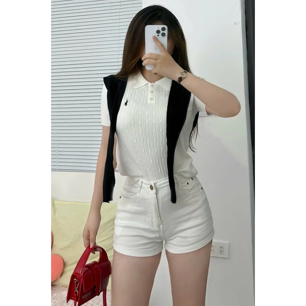 Quần Jean Short Nữ Lưng Cao Tôn Dáng, Form Ôm Body, Co Giãn Nhẹ, Mặc Đi Chơi, Đi Biển