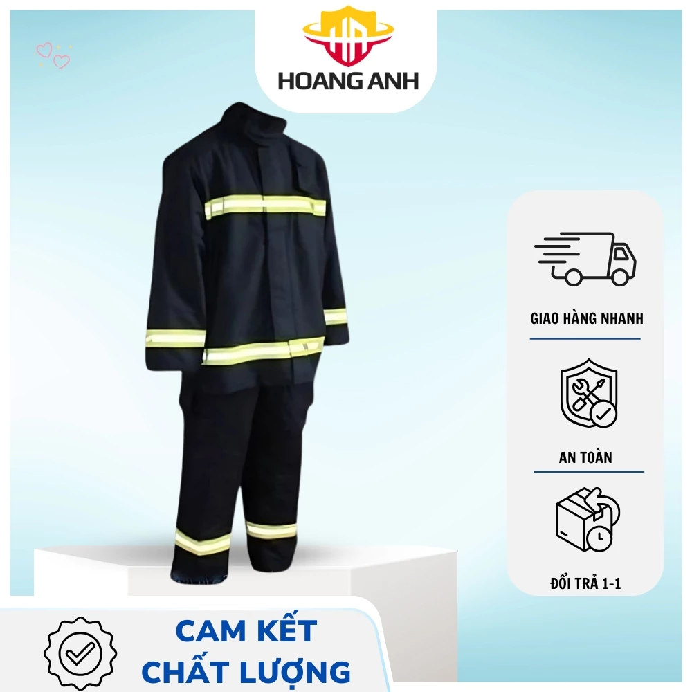 Bộ quần áo chuyên dụng cho Phòng cháy chữa cháy và cứu hộ cứu nạn, chất vải dày dặn, chịu nhiệt tiêu chuẩn
