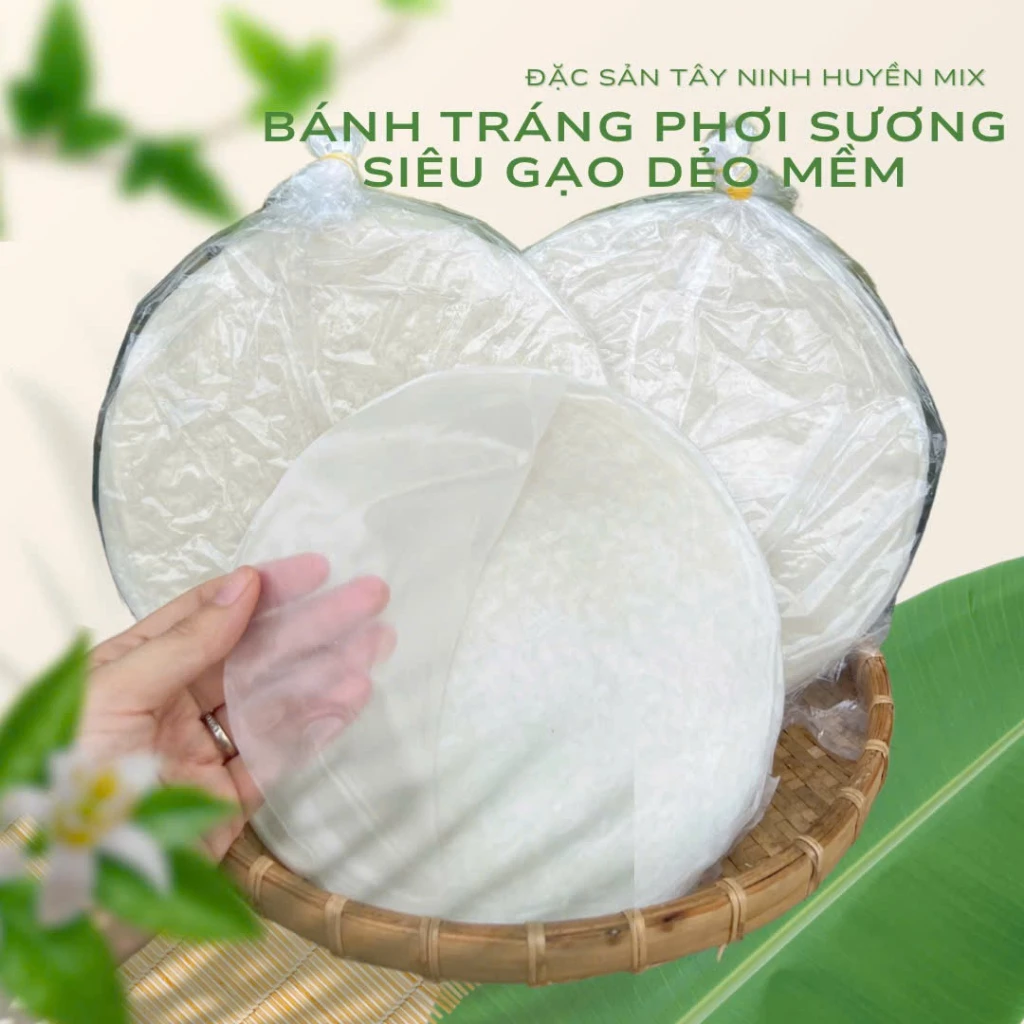 (PS5) 500gram Bánh tráng phơi sương siêu gạo loại 1 - siêu mỏng dẻo Tây Ninh