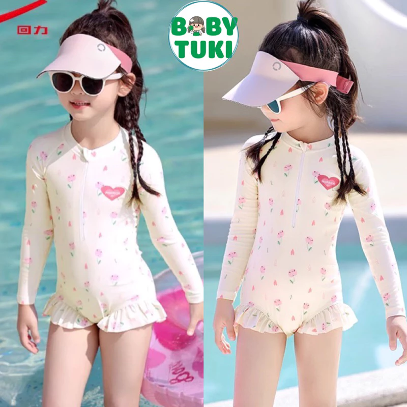 Bikini bé gái 1 mảnh liền thân size nhí+đại 10-40kg, đồ bơi bé gái liền thân