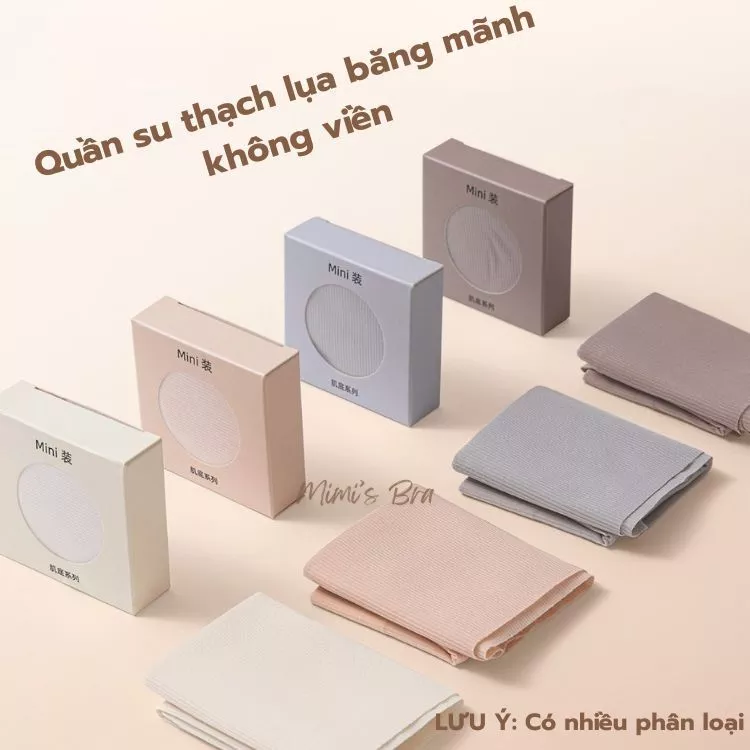 Set 6 quần lót nữ không đường may su thạch tàng hình mỗi chiếc 1 hộp sang trọng loại 1(V3<100) SH06