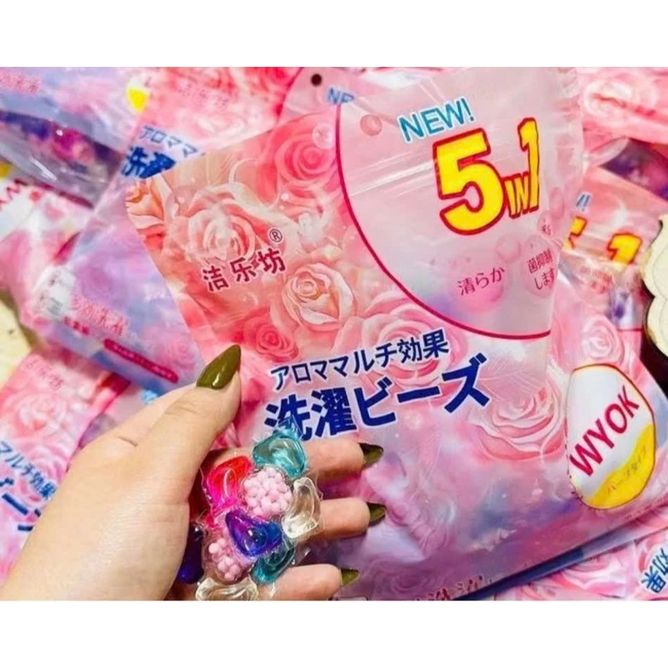 Túi 50 Viên Giặt Xả 5in1 và Hộp 30 viên giặt xả