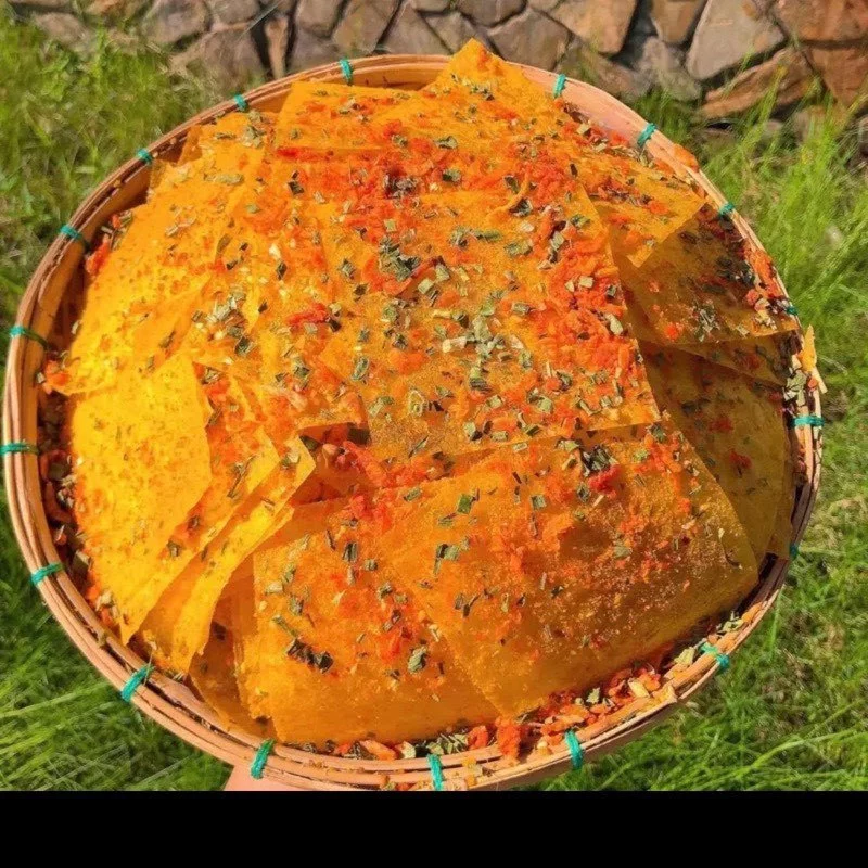 bánh tráng phô mai hành ăn chay được