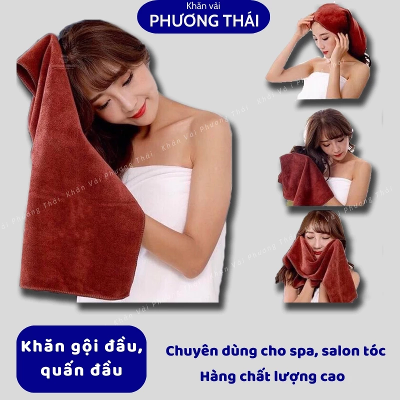 Khăn gội đầu quấn đầu siêu thấm hút CHUẨN LOẠI 1 cho spa salon