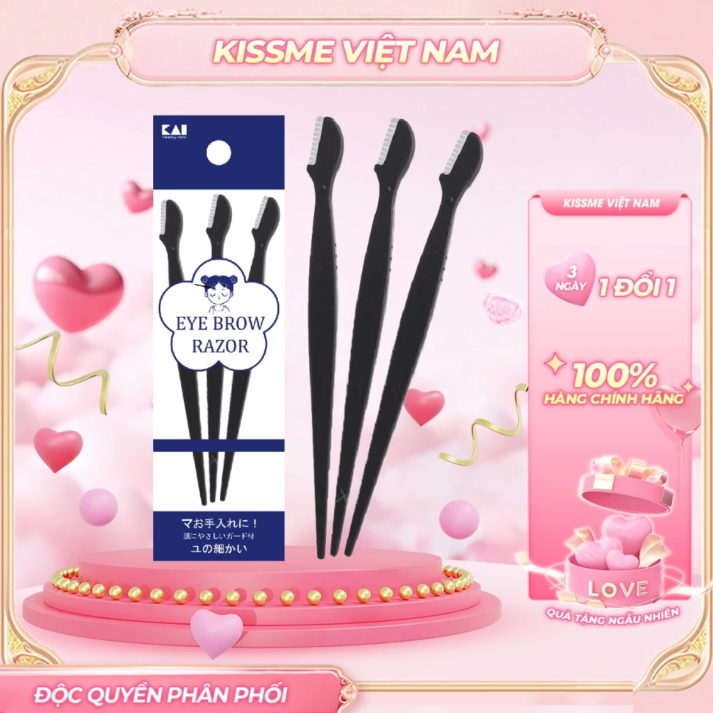 Dao Cạo Lông Mày Kai 38531 Groom 938531-HC1161 ( Set 3 cây )