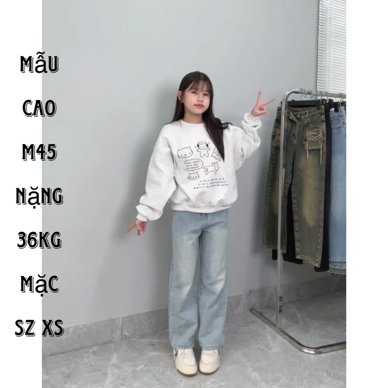 (SUÔNG NẤM LÙN) QUẦN JEANS NỮ TRƠN MÀ XANH BẠC MÀI TRẮNG (9tấc- 90cm)