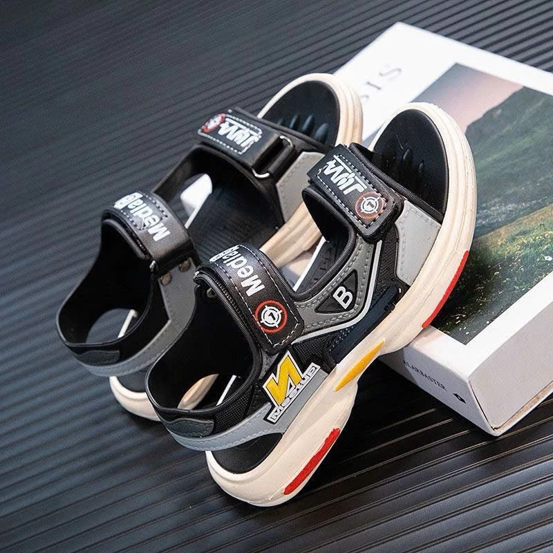 Sandal đi học cho bé trai chất liệu PVC mềm nhẹ êm chân cho bé trai size 30 đến 39