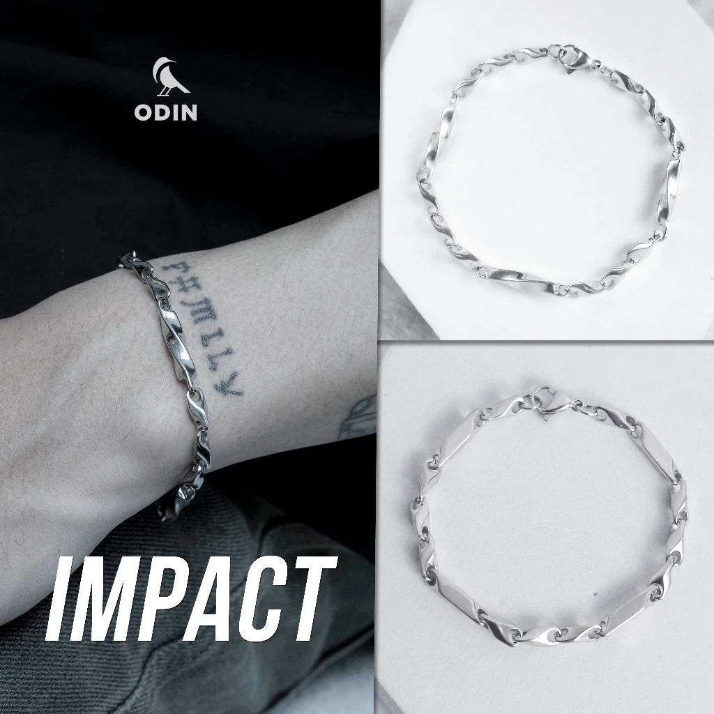 Vòng tay ODIN IMPACT-Vòng tay chiến binh-Thép Titanium 316 KHÔNG GỈ-Bảo hành trọn đời-Full box ODIN