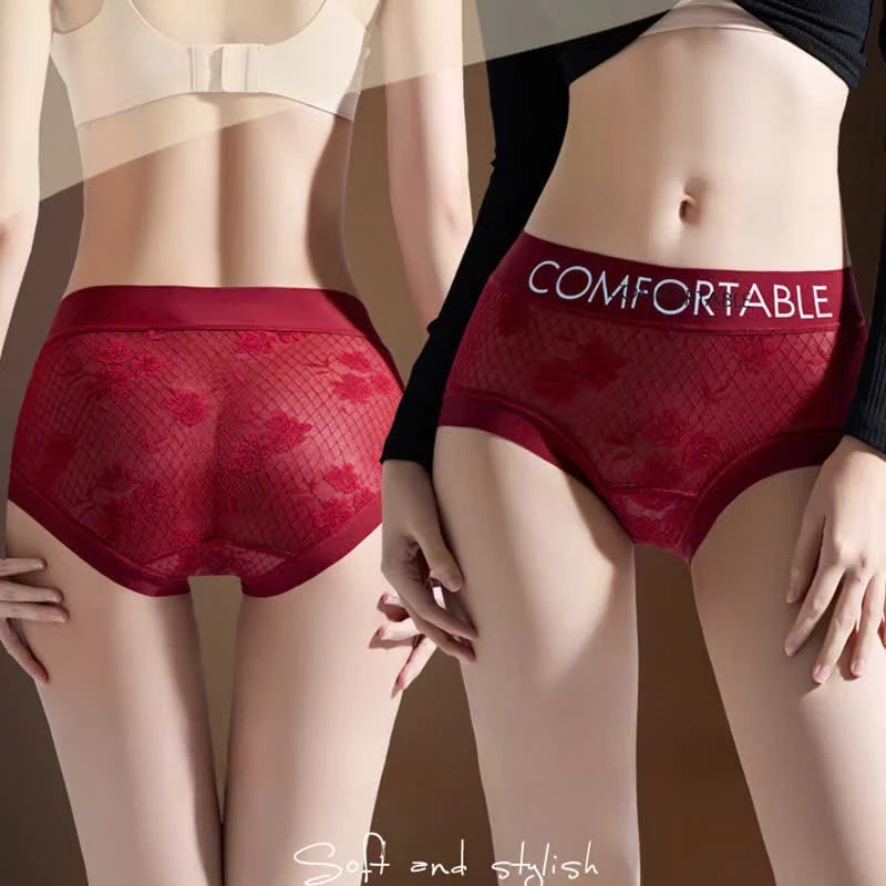 Quần Lót Nữ Ren Lụa Mềm Liền Mạch Cao Cấp Sexy Kháng Khuẩn Gợi Cảm COMFORTABLE QL8082