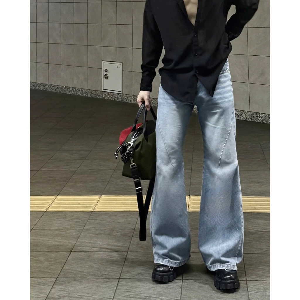 SKY BLUE FLARED JEANS WASH VER 1 - Quần jeans ống loe wash Whose Studio 1803